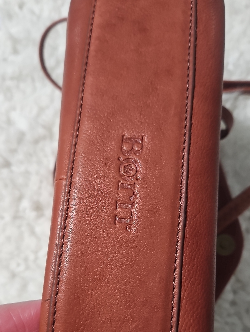 Born Rust Brown Leather Crossbody with Tassel Accent - Picture 4 of 9